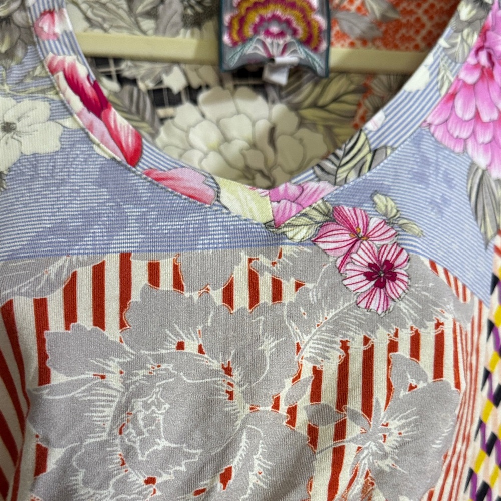Johnny Was Multicolor Floral Long Sleeve Top - Picture 6 of 6